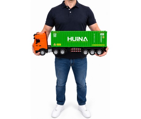 Радиоуправляемый грузовик контейнеровоз HUINA 1:18 - HN1317-GREEN