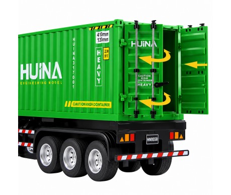 Радиоуправляемый грузовик контейнеровоз HUINA 1:18 - HN1317-GREEN