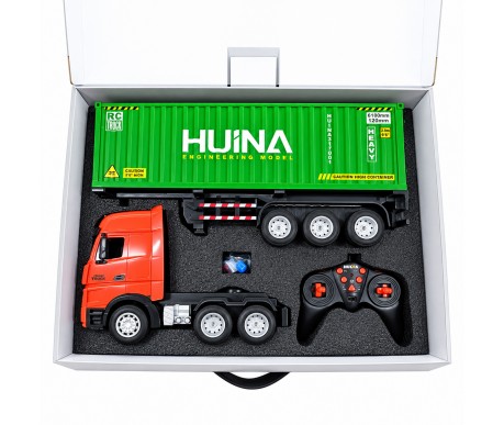 Радиоуправляемый грузовик контейнеровоз HUINA 1:18 - HN1317-GREEN