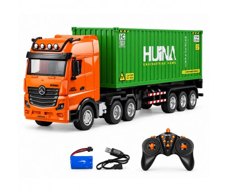 Радиоуправляемый грузовик контейнеровоз HUINA 1:18 - HN1317-GREEN