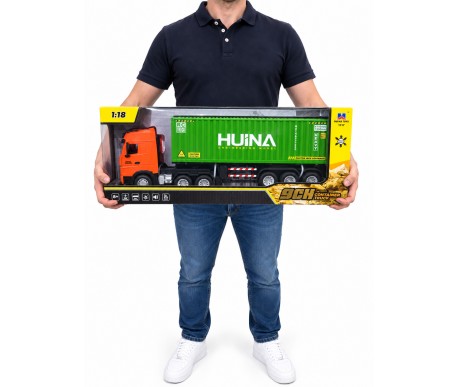 Радиоуправляемый грузовик контейнеровоз HUINA 1:18 - HN1317-GREEN