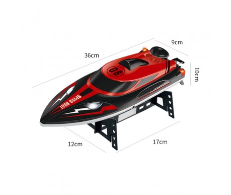 Радиоуправляемый катер Red SpeedBoat с сумкой (36 см, 25 км/ч) - HJ808-A1-BAG