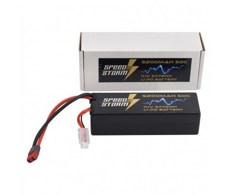 Аккумулятор Speed Storm Li-Po 11.1V 50C 5200 mAh Hard Case разъем T-plug (Deans) - SS-3S5200-50-D