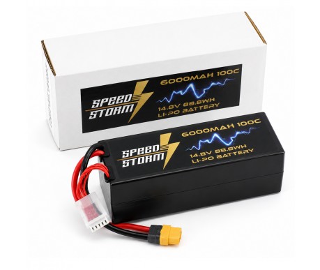 Аккумулятор Speed Storm Li-Po 14.8V 100C 6000 mAh Hard Case разъем XT60 - SS-4S6000-100-XT60
