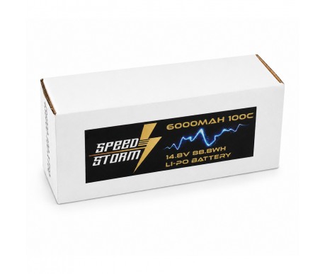 Аккумулятор Speed Storm Li-Po 14.8V 100C 6000 mAh Hard Case разъем XT60 - SS-4S6000-100-XT60