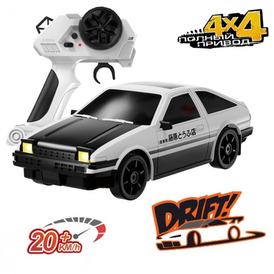 Радиоуправляемая машина для дрифта Toyota AE86 1:24 - 757-4WD37B-BLACK