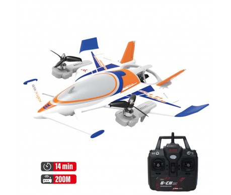 Радиоуправляемый самолет дрон SCI Fi Sky VTOL 3D6G 8ch - QIDI-570-BLUE