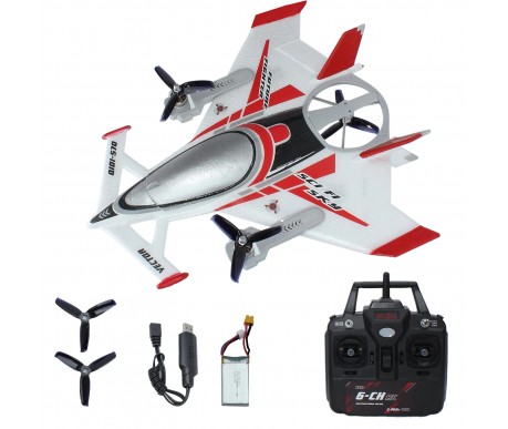 Радиоуправляемый самолет дрон SCI Fi Sky VTOL 3D6G 8ch - QIDI-570-RED