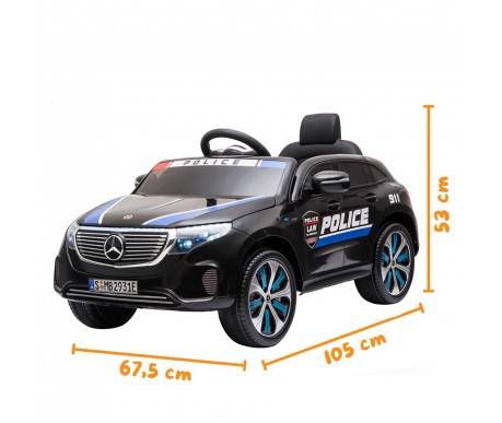Детский электромобиль Mercedes Police EQC 400 12V 2WD - HL378-BLACK