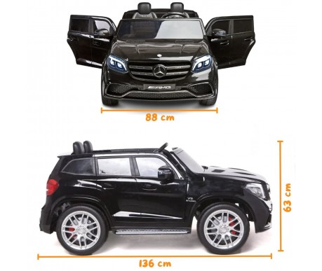 Электромобиль Mercedes Benz GLS63 (черный лак, 4WD, 12V) - HL228