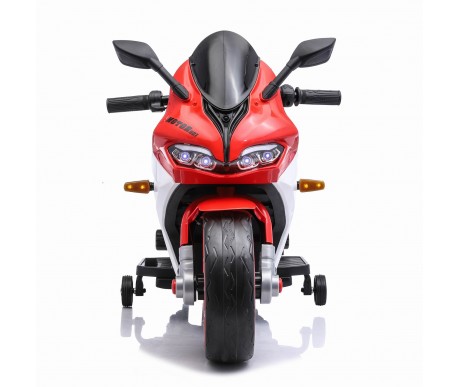 Детский электромотоцикл Ducati (12V, EVA, ручка газа, спидометр) - FT-821-RED-WHITE