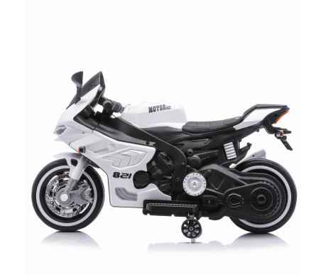 Детский электромотоцикл Ducati (12V, EVA, ручка газа, спидометр) - FT-821-WHITE