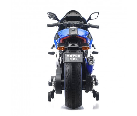 Детский электромотоцикл Ducati (12V, EVA, ручка газа, спидометр) - FT-921-BLUE-WHITE