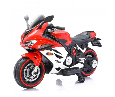 Детский электромотоцикл Ducati (12V, EVA, ручка газа, спидометр) - FT-921-RED-WHITE