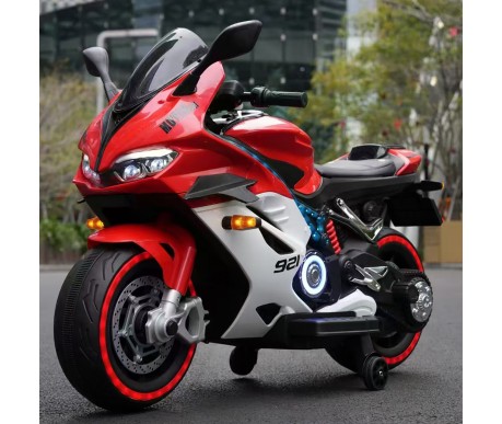 Детский электромотоцикл Ducati (12V, EVA, ручка газа, спидометр) - FT-921-RED-WHITE