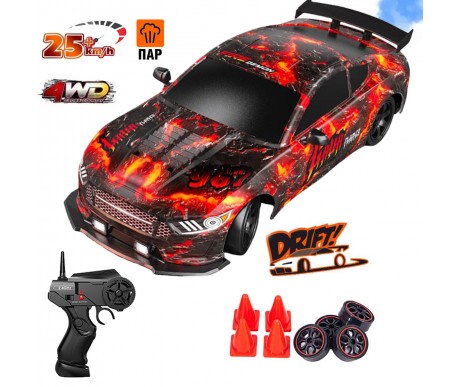 Радиоуправляемая машина для дрифта HB Ford Mustang (4WD, свет, пар, акб, 1:16) - SC16A11