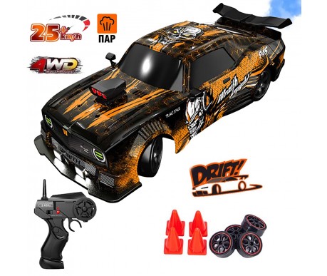 Радиоуправляемая машина для дрифта HB Ford Mustang (4WD, свет, пар, акб, 1:16) - SC16A17