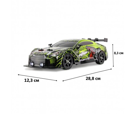 Радиоуправляемая машина для дрифта HB Nissan GTR (4WD, свет, пар, акб, 1:16) - SC16A13