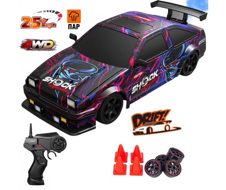 Радиоуправляемая машина для дрифта HB Toyota AE86 (4WD, свет, пар, акб, 1:16) - SC16A15