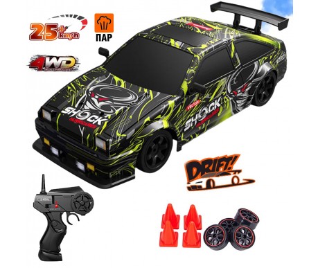 Радиоуправляемая машина для дрифта HB Toyota AE86 (4WD, свет, пар, акб, 1:16) - SC16A16