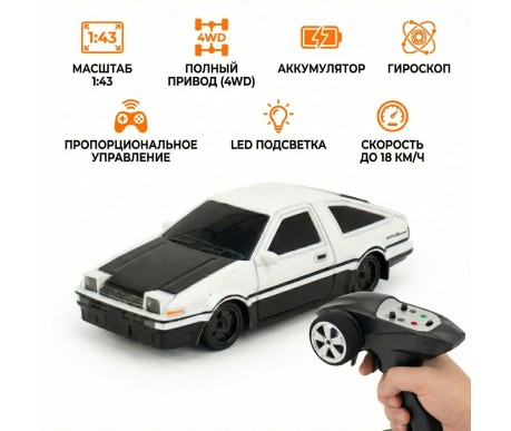 Радиоуправляемая дрифт машина Toyota AE86 1:43 - RC43-A1