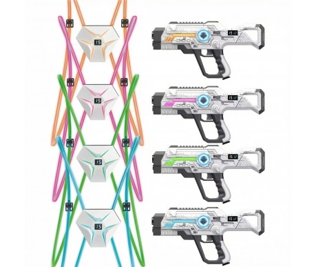 Набор для лазертага Wineya Star-Team (4 автомата + 4 LED жилета) - W7009L4