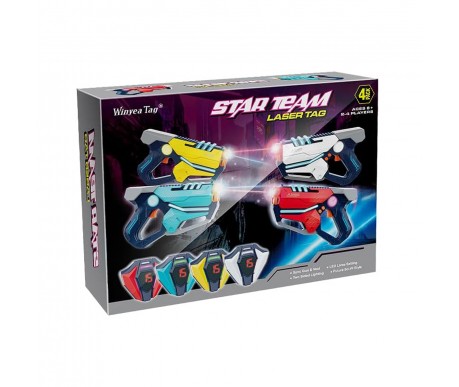 Набор для лазертага Wineya Star-Team (4 пистолета + 4 LED жилета) - W7011FL