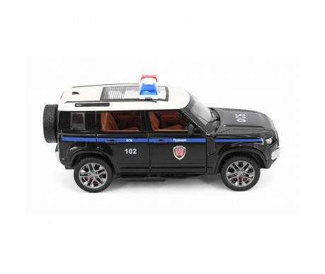 Радиоуправляемая металлическая полицейская машина Land Rover Defender 1:22 - HCL-3610-BLACK