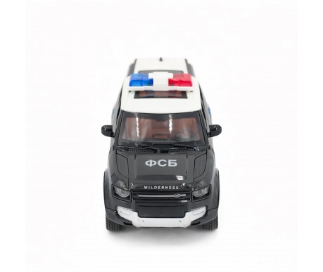 Радиоуправляемая металлическая полицейская машина Land Rover Defender 1:22 - HCL-3610-BLACK