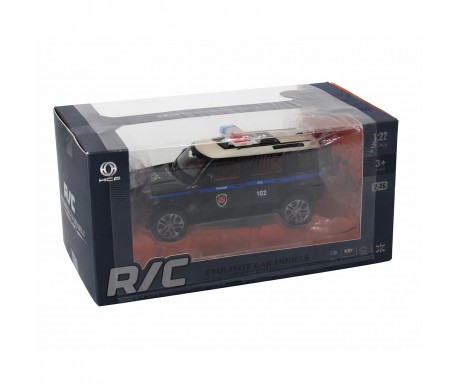 Радиоуправляемая металлическая полицейская машина Land Rover Defender 1:22 - HCL-3610-BLACK