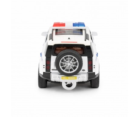 Радиоуправляемая металлическая полицейская машина Land Rover Defender 1:22 - HCL-3610-WHITE