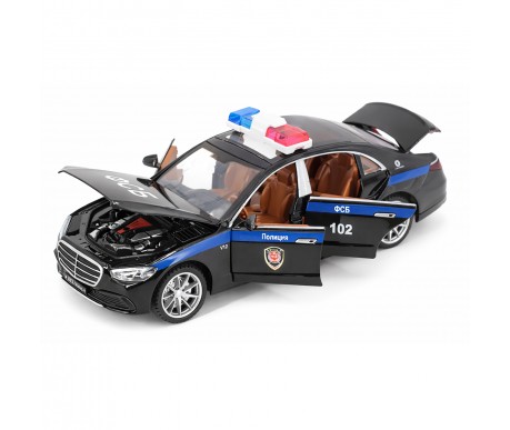 Радиоуправляемая металлическая полицейская машина Mercedes S600 1:22 - HCL-3613-BLACK