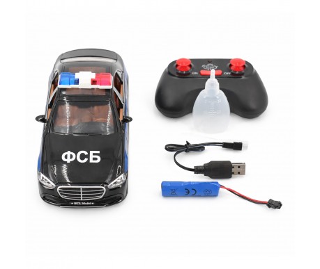 Радиоуправляемая металлическая полицейская машина Mercedes S600 1:22 - HCL-3613-BLACK