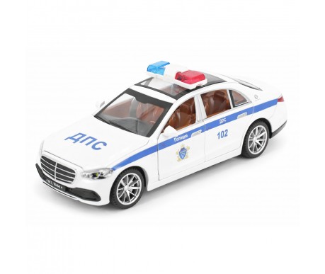 Радиоуправляемая металлическая полицейская машина Mercedes S600 1:22 - HCL-3613-WHITE