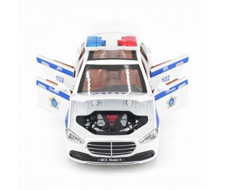 Радиоуправляемая металлическая полицейская машина Mercedes S600 1:22 - HCL-3613-WHITE