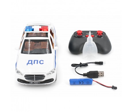 Радиоуправляемая металлическая полицейская машина Mercedes S600 1:22 - HCL-3613-WHITE