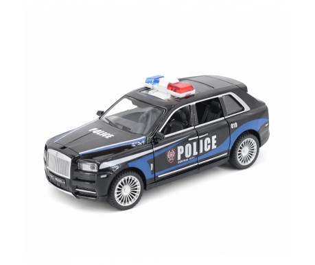 Радиоуправляемая металлическая полицейская машина Rolls-Royce Cullinan 1:22 - HCL-3606-BLACK