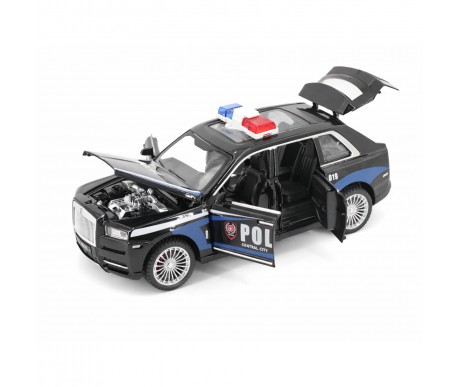 Радиоуправляемая металлическая полицейская машина Rolls-Royce Cullinan 1:22 - HCL-3606-BLACK