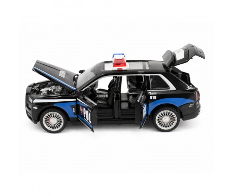 Радиоуправляемая металлическая полицейская машина Rolls-Royce Cullinan 1:22 - HCL-3606-BLACK