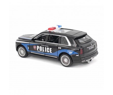 Радиоуправляемая металлическая полицейская машина Rolls-Royce Cullinan 1:22 - HCL-3606-BLACK