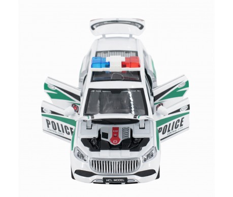 Радиоуправляемая металлическая полицейская машина Maybach GLS 1:22 - HCL-3605-WHITE
