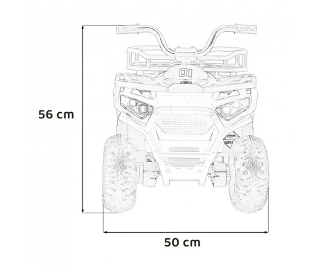 Детский электромобиль квадроцикл X-Robust (белый, 24V, 4WD, пульт, EVA) - XMX651-24V-4WD-WHITE