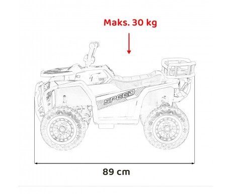 Детский электромобиль квадроцикл X-Robust (белый, 24V, 4WD, пульт, EVA) - XMX651-24V-4WD-WHITE