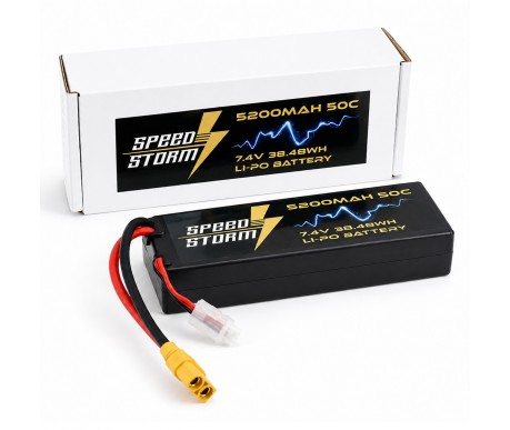 Аккумулятор Speed Storm Li-Po 7.4V 50C 5200 mAh Hard Case разъем XT90 - SS-2S5200-50-XT90
