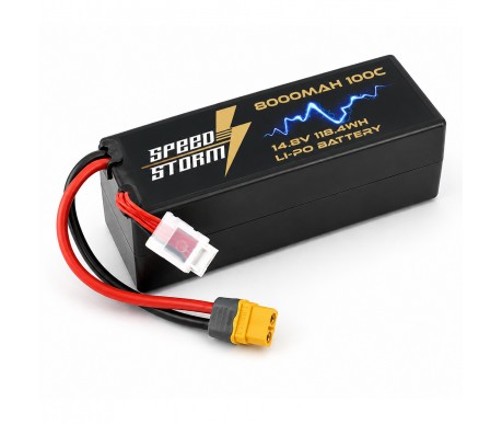 Аккумулятор Speed Storm Li-Po 14.8V 100C 8000 mAh Hard Case разъем XT60 - SS-4S8000-100-XT60