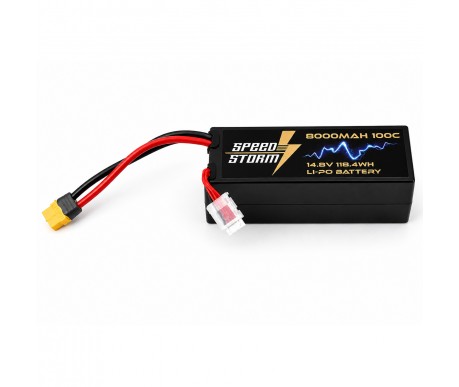 Аккумулятор Speed Storm Li-Po 14.8V 100C 8000 mAh Hard Case разъем XT60 - SS-4S8000-100-XT60