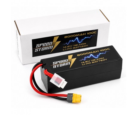 Аккумулятор Speed Storm Li-Po 14.8V 100C 8000 mAh Hard Case разъем XT60 - SS-4S8000-100-XT60