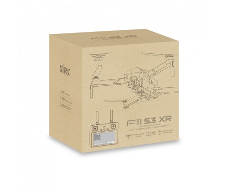 Квадрокоптер SJRC F11 S3 XR, пульт с экраном 3-AXIS 4K EIS 5G 10KM GPS