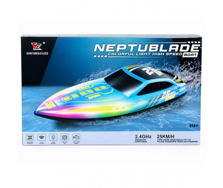 Радиоуправляемый катер NeptuBlade (25 км/ч, 32 см, 30 мин, 7 видов подсветки) - HJ826B-RED
