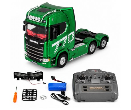 Радиоуправляемый тягач Scania HUINA масштаб 1:18 - HN1501PRO-GREEN